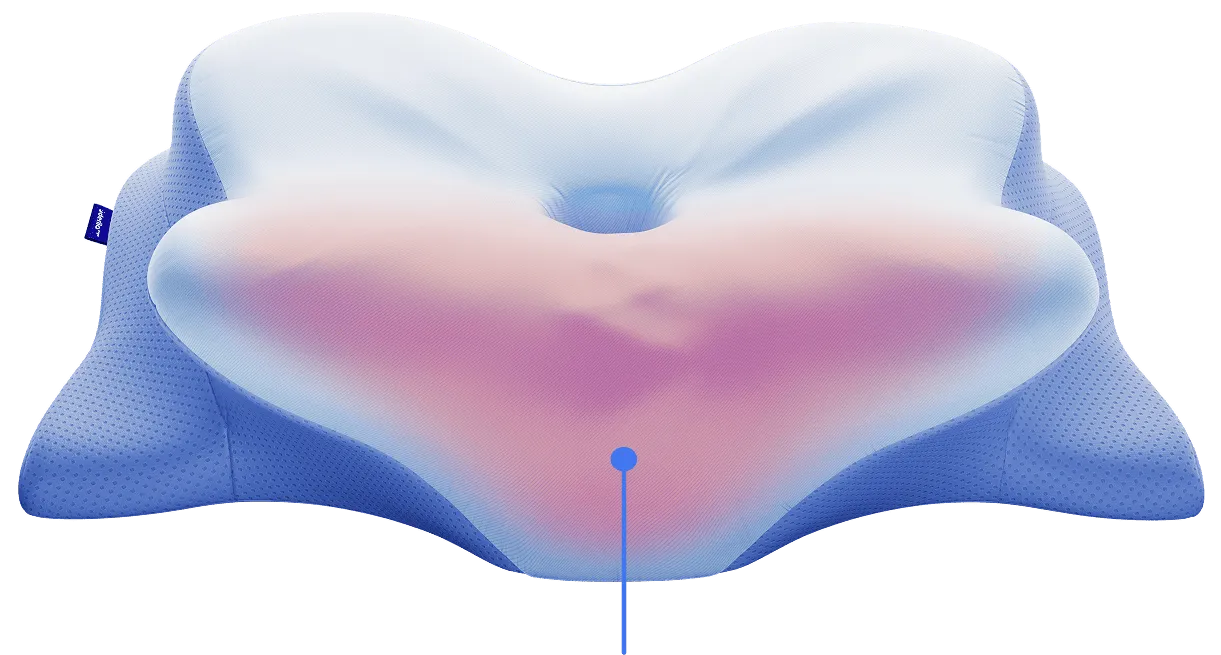 Key features of the Derila Ergo ergonomic pillow design