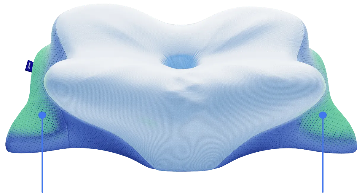 Shaped edge structure of the Derila Ergo pillow